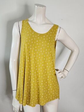 Old Navy Tank Top Women's S Yellow Floral